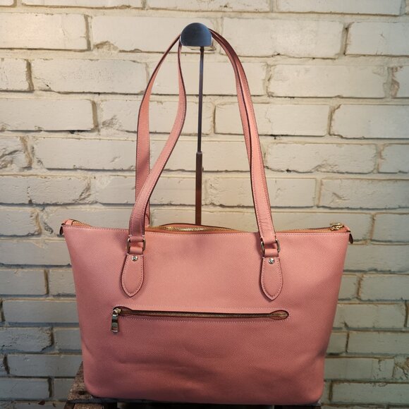 Like New Coach Gallery Coral Shoulder Bag Tote Purse Xl - Picture 4 of 12